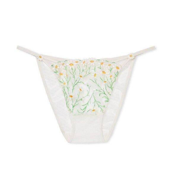 SMALL {Victoria's Secret} White {Daisy} Bikini Panty - Picture 5 of 6